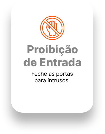 caixa proibição de entrada
